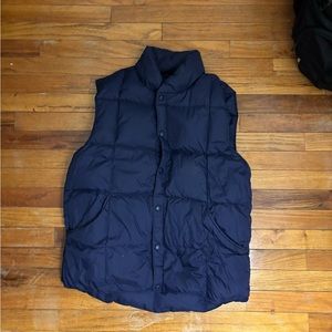 Blue puffer jacket
